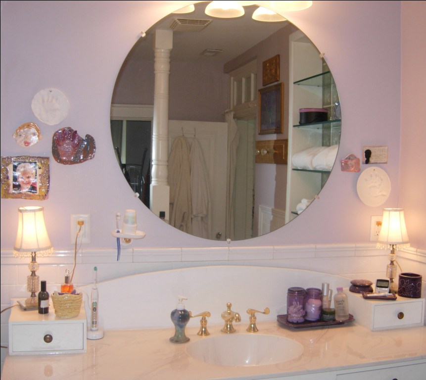 no money ideas for old bathroom plate mirrors