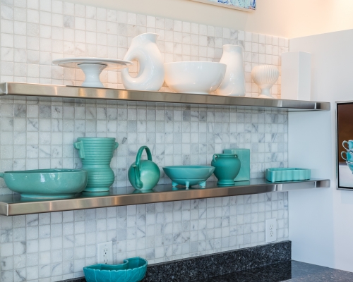 kitchen marble squares backsplash with stainless steel open shelving kitchen marble squares backsplash with stainless steel open shelving