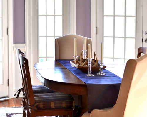 Dining-Room-Table-Chairs-Chandelier-Rug-Purple Dining-Room-Table-Chairs-Chandelier-Rug-Purple