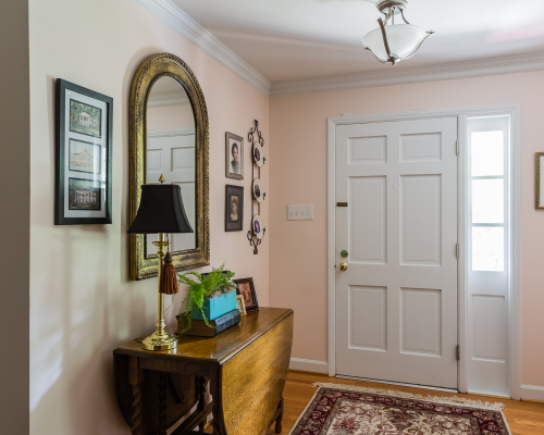 light coral foyer walls family photo gallery wall light coral foyer walls family photo gallery wall