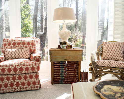 Deep Coral Chair Rustic Garden Chair Deep Coral Chair Rustic Garden Chair