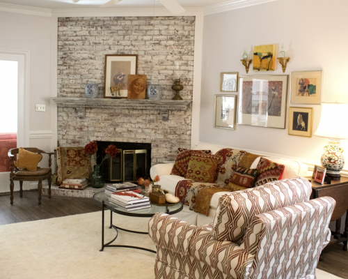 Living Room Fireplace Eclectic Boho Pillows Living Room Fireplace Eclectic Boho Pillows