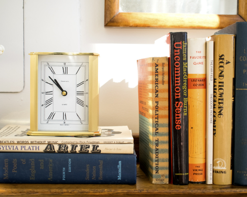 Side Table Styling Books Clock Side Table Styling Books Clock