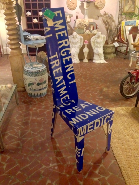 Reclaimed Street Sign Chair