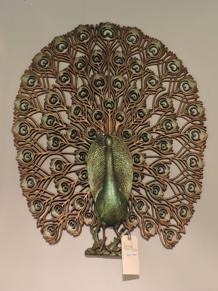 Hollywood Regency Peacock Art