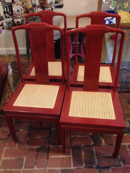 Henredon Red Dining Chairs