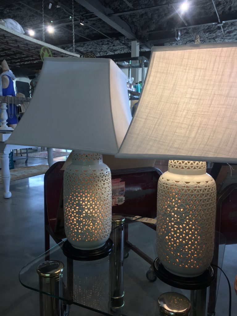 Blanc de Chine Lamps-PAIR - Form & Function - Asheville NC