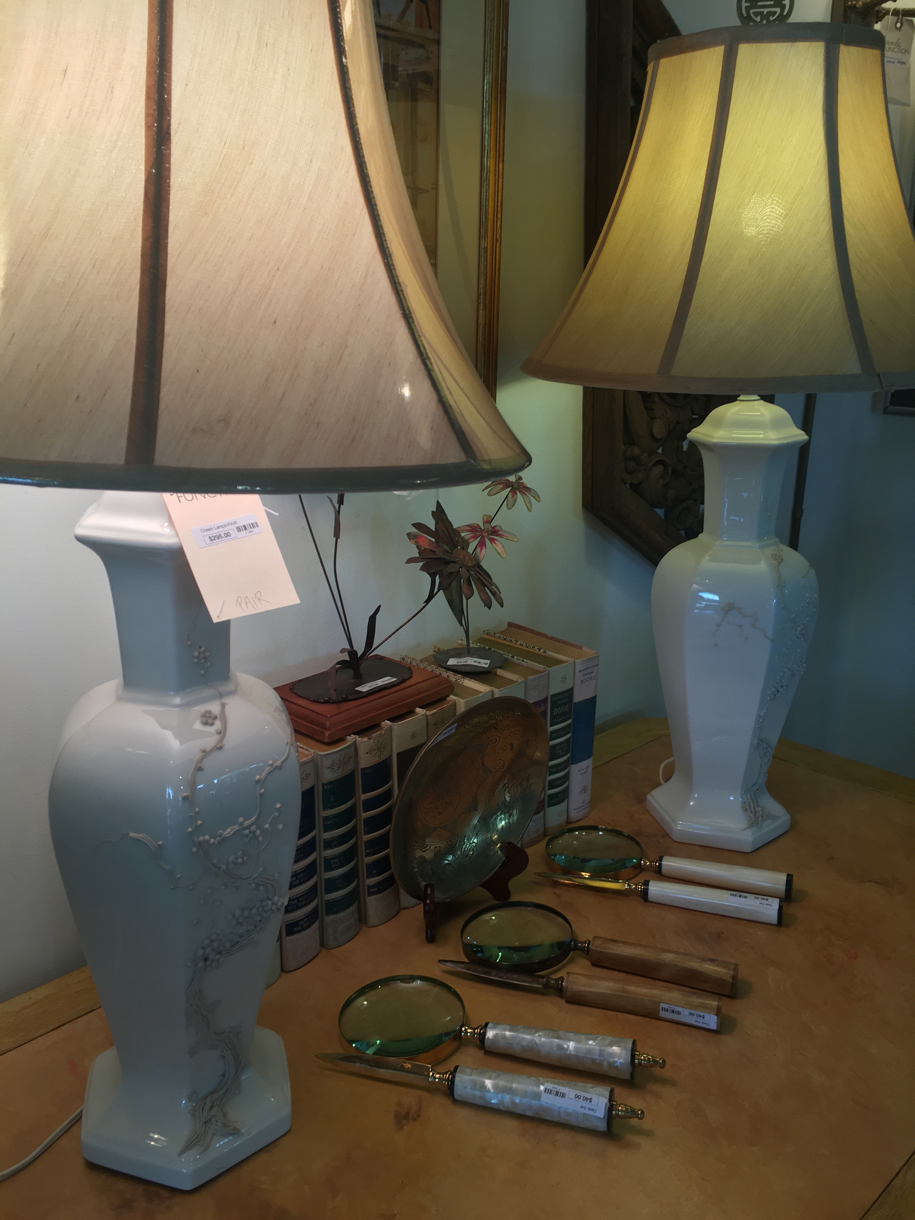 Cream Lamps-PAIR - Form & Function - Asheville NC