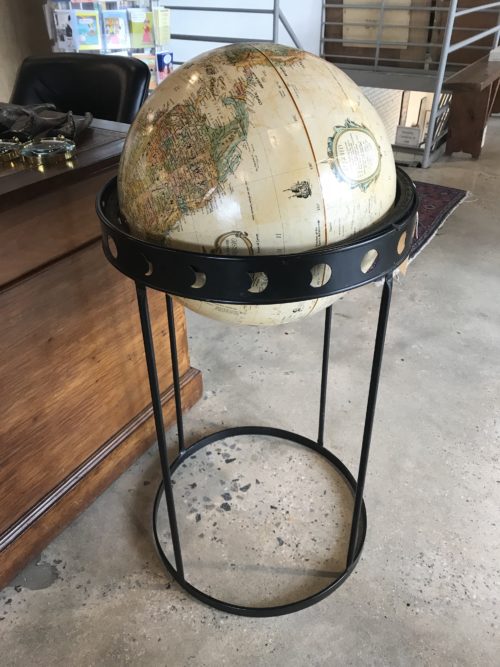 Globe on Iron Stand