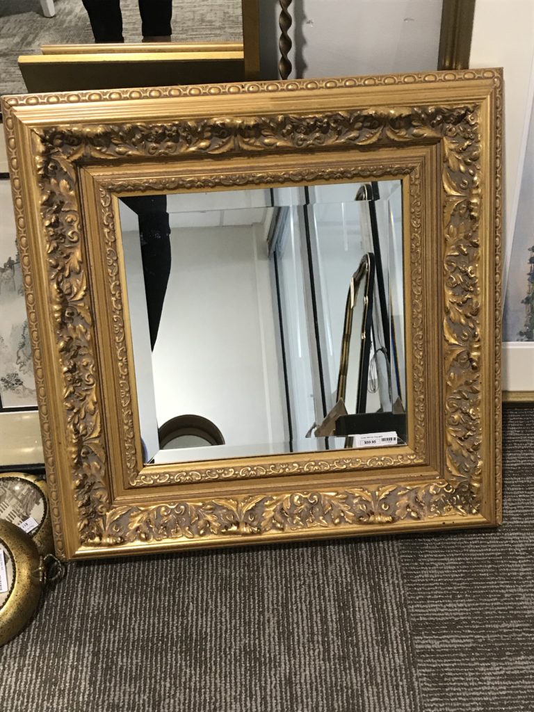 Gold Square Mirror Form & Function Asheville NC