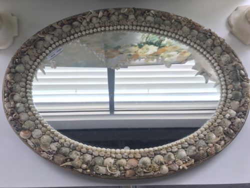 Pearl and Shell Oval Mirror