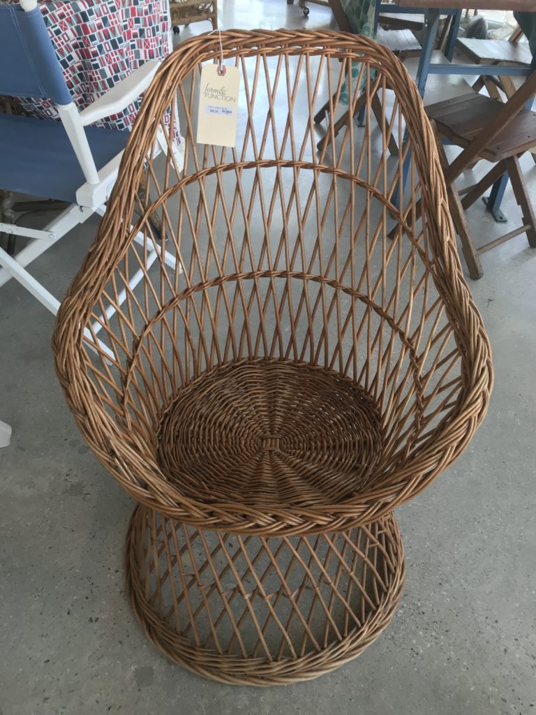 Small Rattan Chair Form & Function Asheville NC