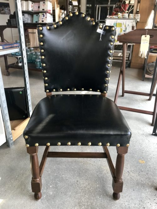 Black Chair with Nailheads