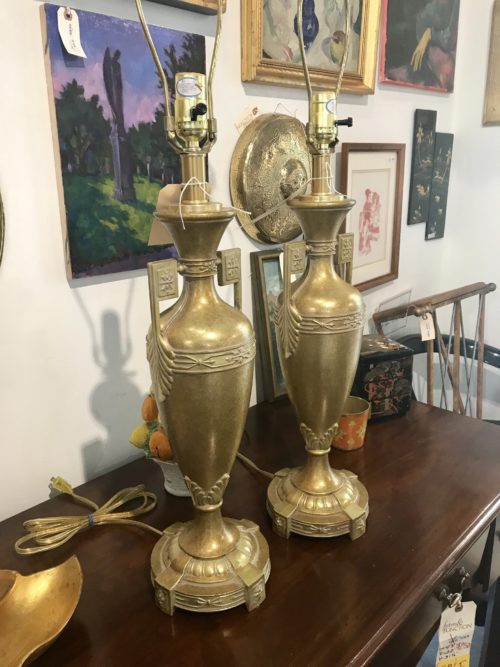 Gold Urn Lamps