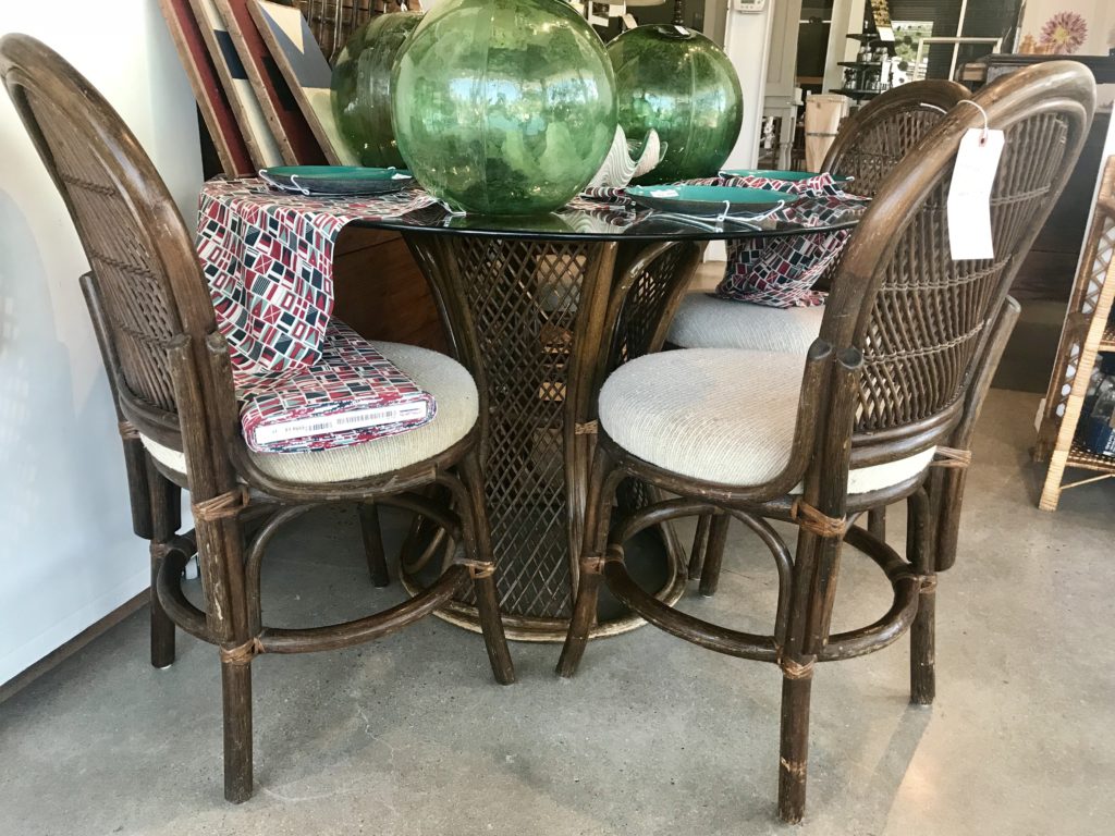 Rattan Table Set Form & Function Asheville NC
