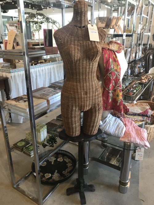 Wicker Mannequin on Stand
