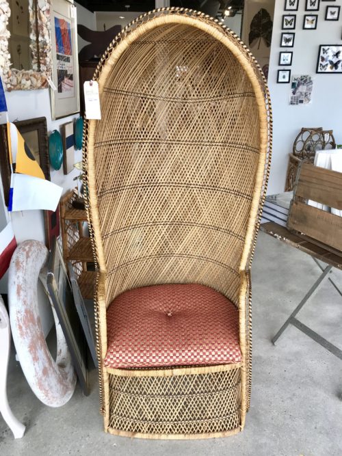 Hooded Wicker Chair