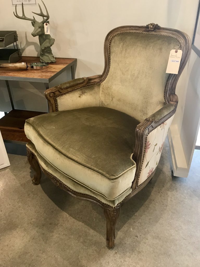 Floral Velvet Chair - Form & Function - Asheville NC