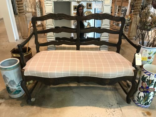 French Wood Settee