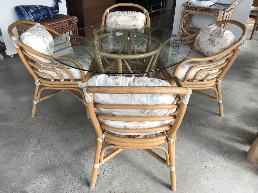 Rattan Table Set Form & Function Asheville NC