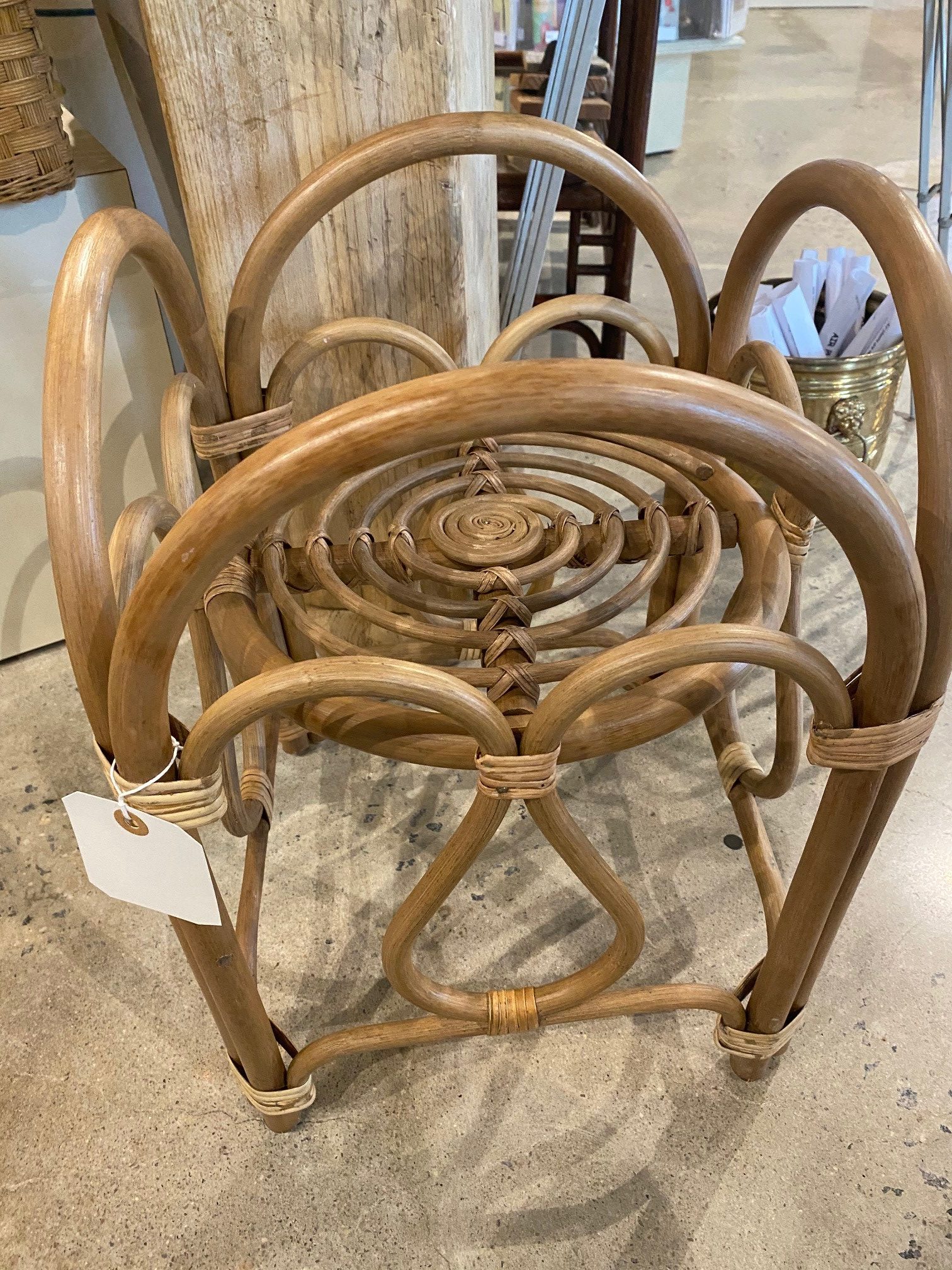 AL Rattan Plant Stand Form & Function Asheville NC