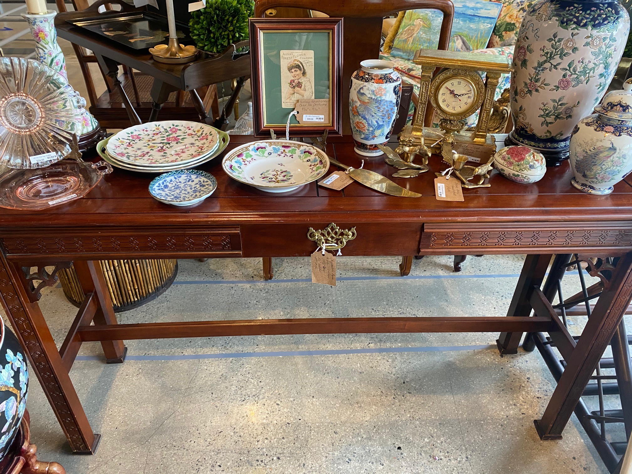 Hb Asian Chippendale Console Table