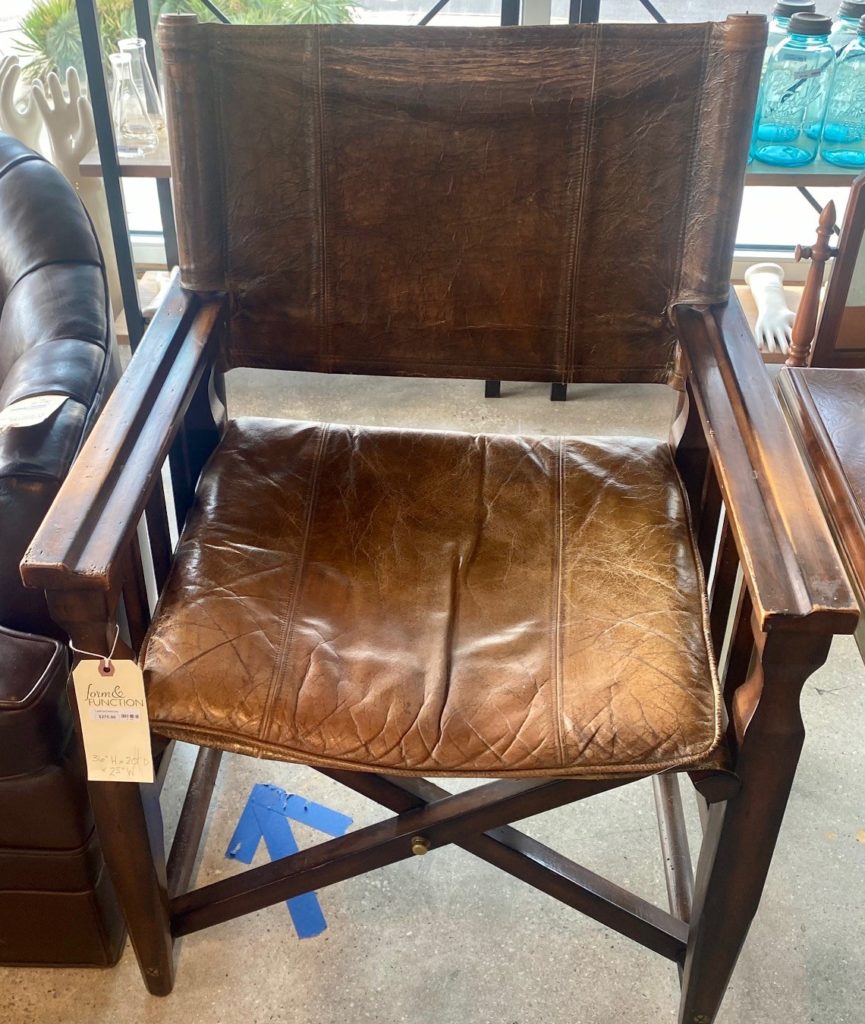 Leather Director's Chair Form & Function Asheville NC