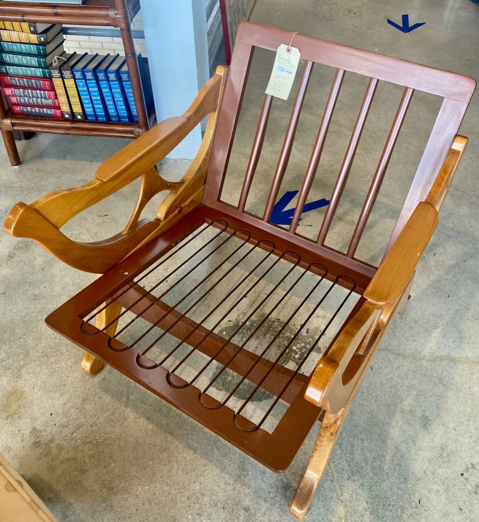 Mid Century Curved Arm Wood Chair Form & Function Asheville NC