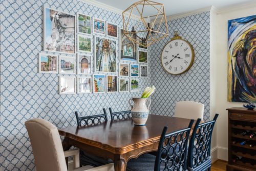 Boho Moroccan Wallpaper Kitchen Eating Area