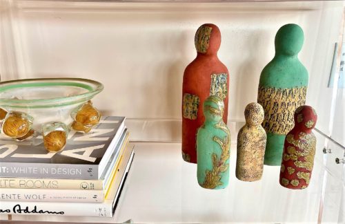 Bookshelf Styling Inspiration With Pottery Art