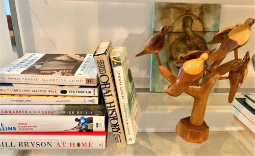 Bookshelf Styling With Art