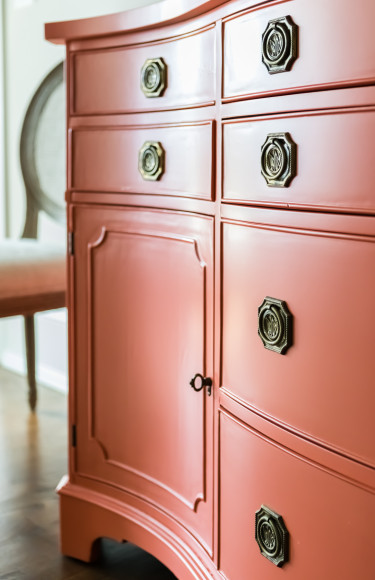 Lacquer Painted Sideboard Detail
