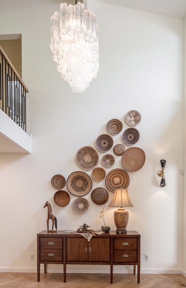 Asheville Interior Designer Herringbone Floors Foyer